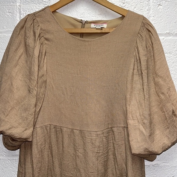 Andree By Unit Dress puffer sleeve dress size medium - Picture 4 of 8